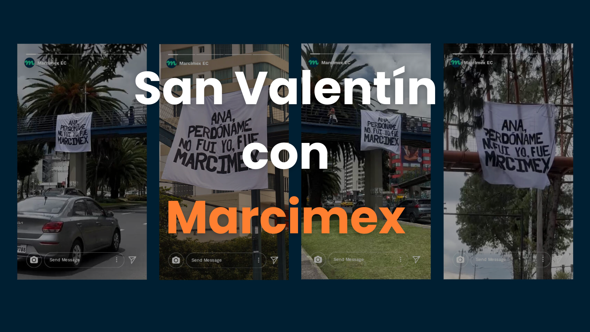 Campaña de San Valentín, publicidad creativa, estrategia publicitaria, Marcimex, carteles publicitarios, marketing viral, San Valentín, Ecuador.