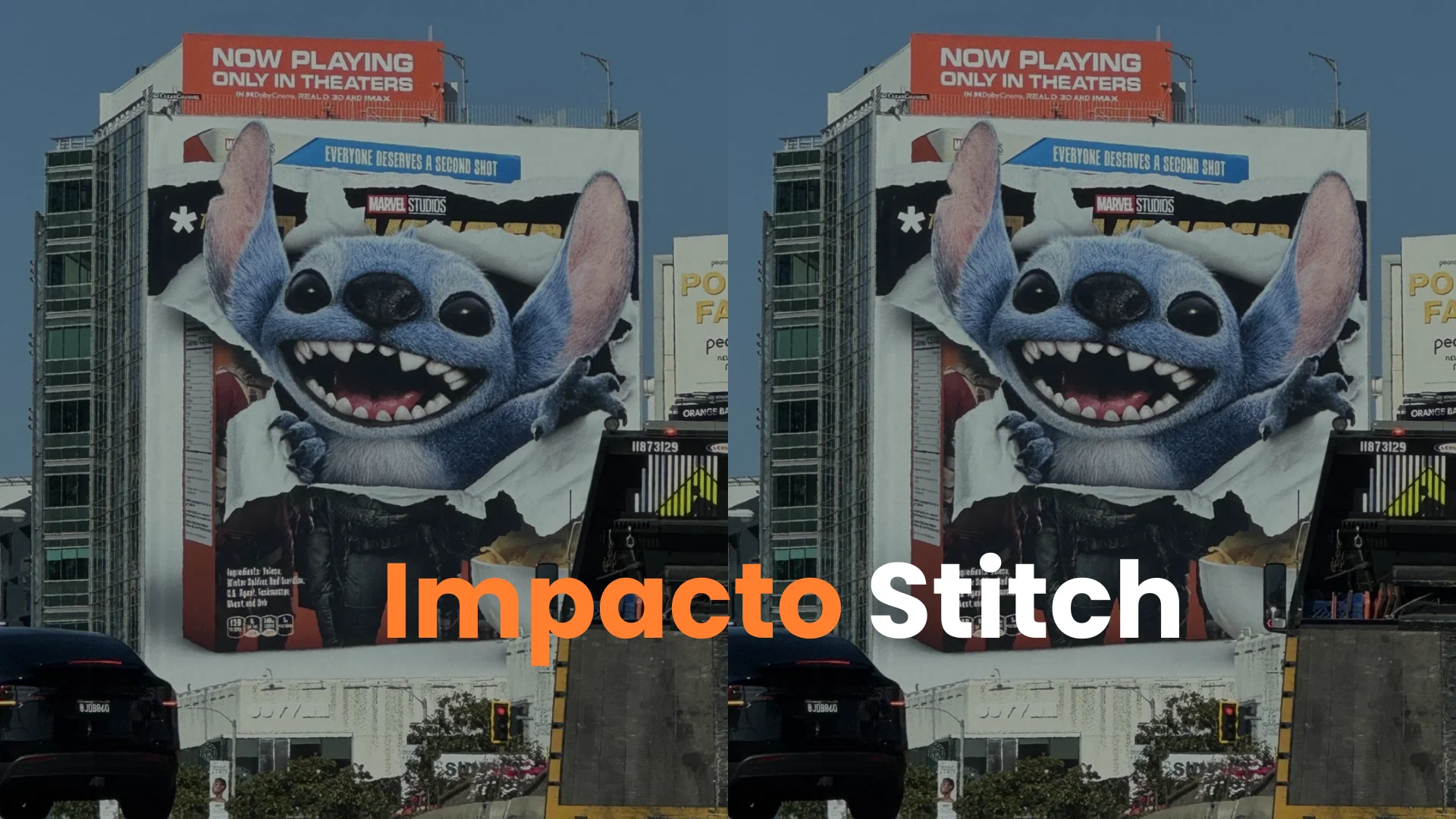 merchandising de Stitch, Stitch Disney publicidad, marketing visual, campañas exteriores