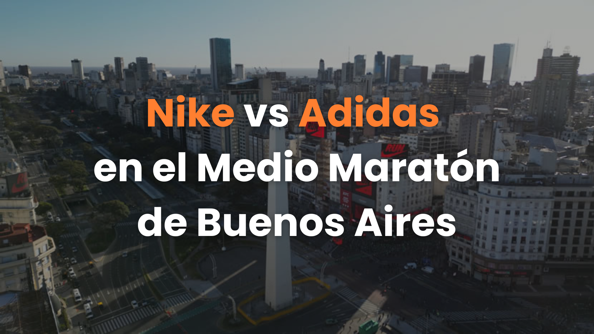 Nike vs Adidas, Buenos Aires 2025, Media Maratón Buenos Aires Nike, Publicidad exterior Nike, Marketing de guerrilla, Estrategias de Nike running, Publicidad disruptiva eventos deportivos.