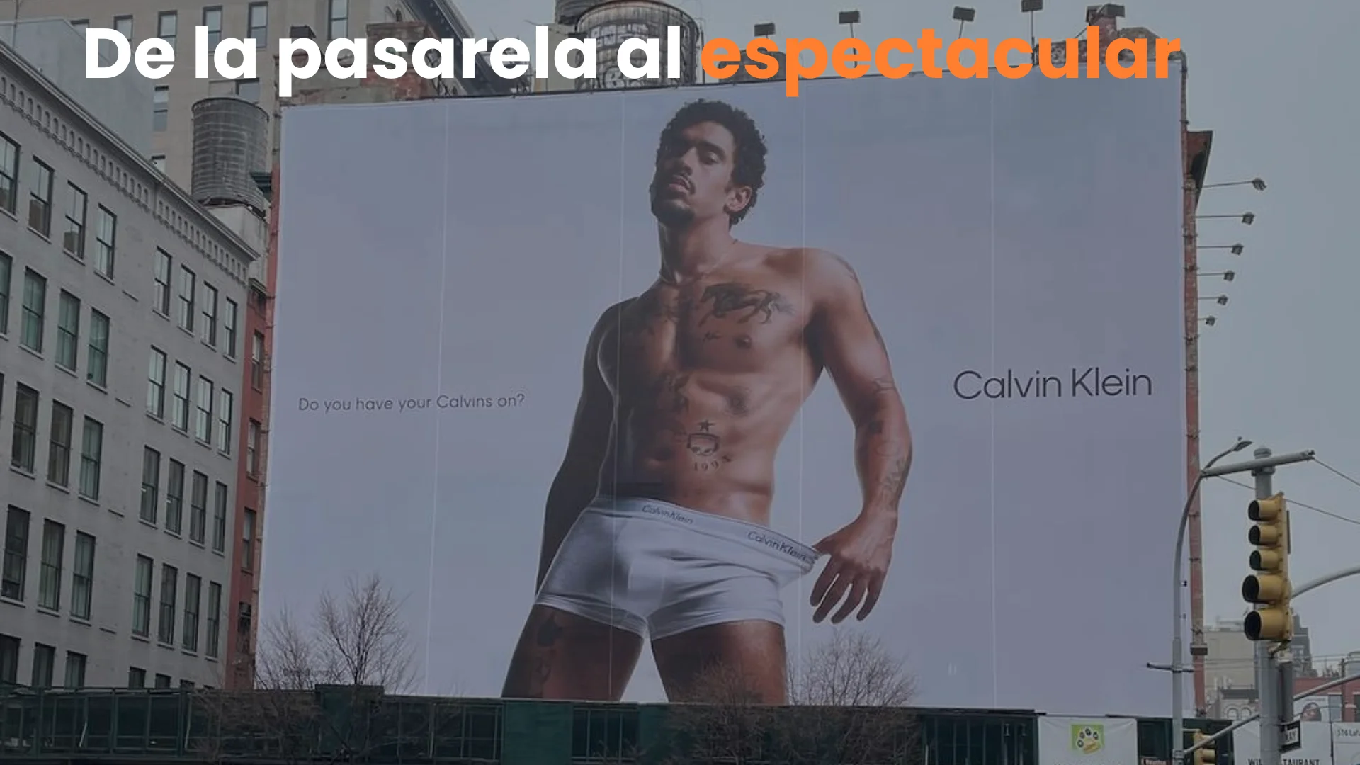 Bad Bunny Calvin Klein, Bad Bunny OOH campaign, Calvin Klein billboard New York, Bad Bunny fashion icon