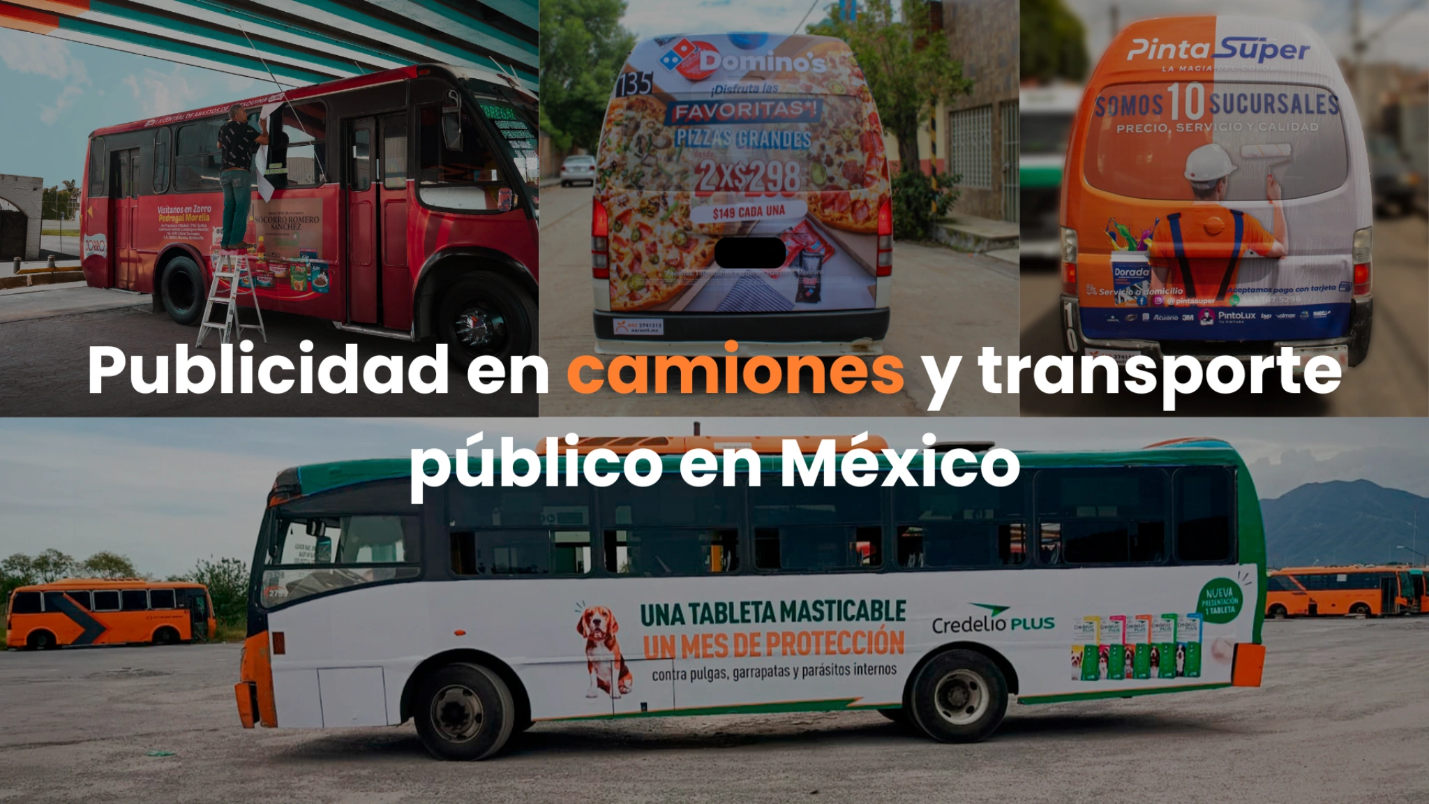 publicidad en camiones, publicidad en transporte público México, publicidad en autobús, OOH transporte público, publicidad en BRT México